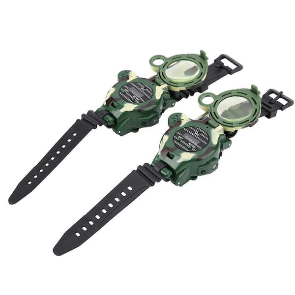 2 st barnsimulerings militärklocka walkie talkies utomhusleksakspresent