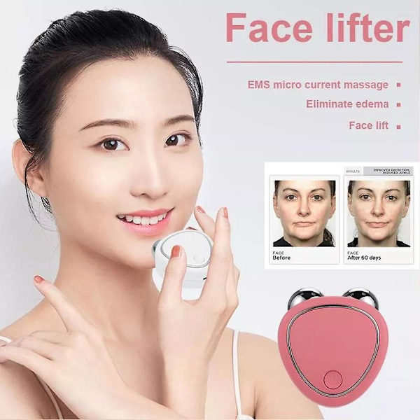 Ems Microcurrent Ansiktshudstramare Lyftansiktsmaskin White