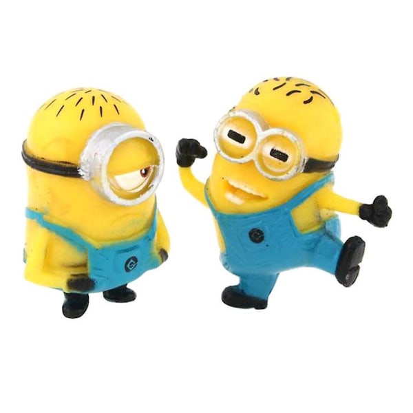 Weitengs Despicable Me The Minions Rolle Figur Display Leketøy Pvc 12 stk Sett Gul Yellow