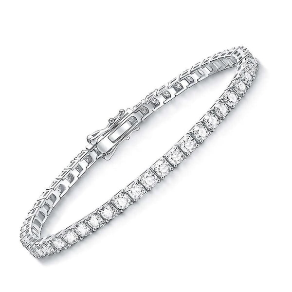 4,0 mm Zirkonia Tennisarmbånd for Menn og Kvinner Universell Mote Enkelt Armbånd Håndsmykker 19cm