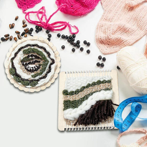 Trævæv Loomss, Mini Maker Diy Håndstrikningsmaskine, Gobelin Loomss Trævæv Loomss Til Gobeliner, Tørklæder, Tøj, Hatte Og Mere