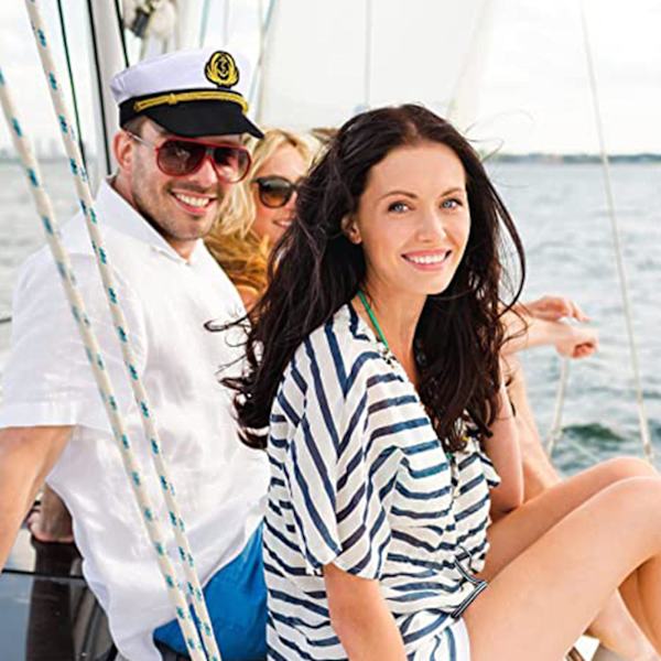 Yacht Kapten Hatt Sjöman Kapten Kostym Herr Sjöman Mössa Beanie Marin Hatt