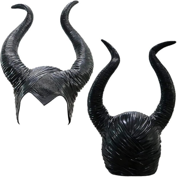 Halloween Maleficent Horn Hovedbøjle Cosplay Sort, Ond Maleficent Hovedbeklædning Ornament, Til Kvinde/Mand