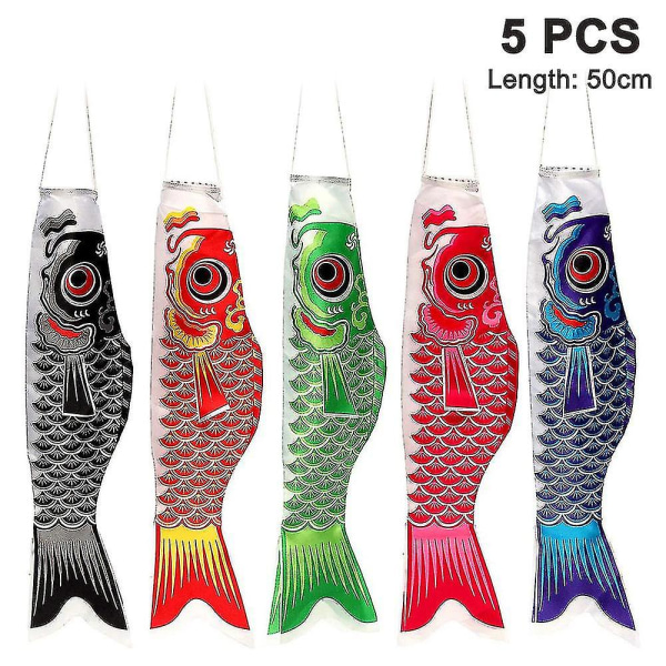 5 st Koi 50cm Fish Windsock-realistisk Fishsock