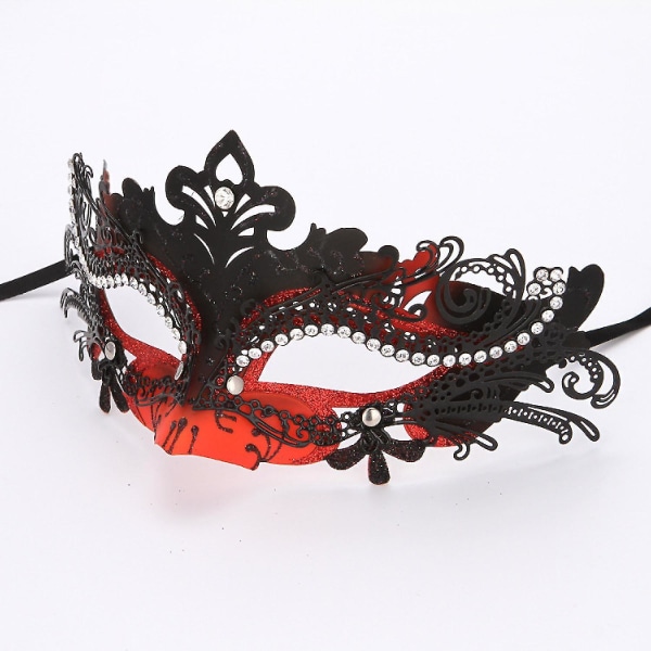 Vit silver venetiansk maskeradmask - Mardi Gras dekorationer för kvinnor
