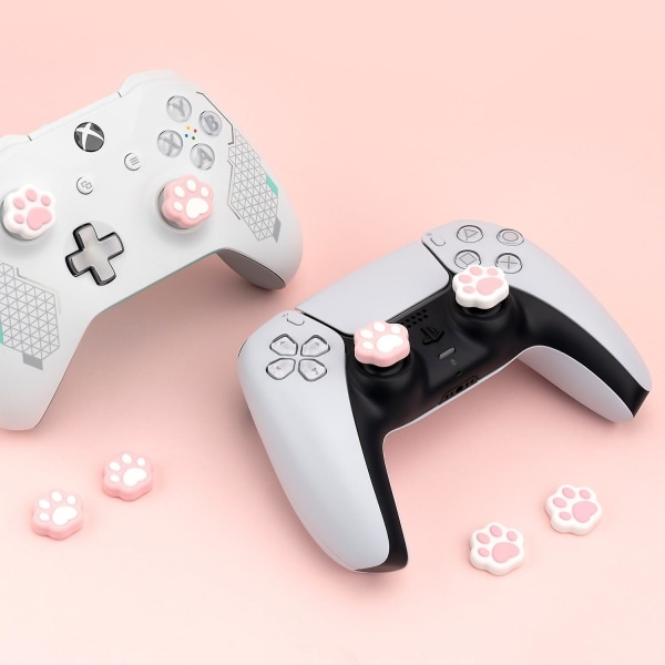 Thumb Grip Caps Silikone Soft Forsony Ps5 Controller Ns Pro Joystick Caps Cute Cats Rocker Cover til PS4 tilbehør For xbox one