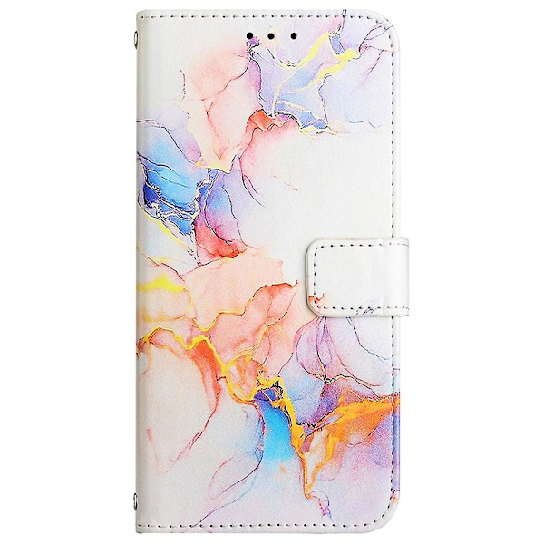 For vivo V21 4G/V21 5G YB Printing Series-5 Anti-fald telefonetui pung cover White Style C vivo V21 5G