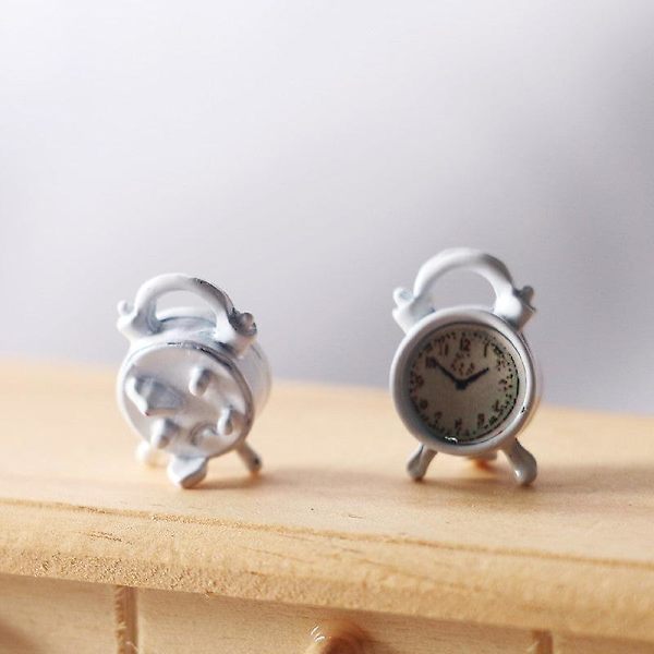 Miniatyr möbler leksak dockhus DIY dekoration tillbehör Mini liten väckarklocka