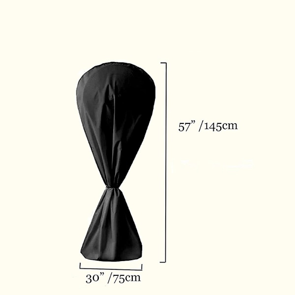 Altomfattende ventilatorbeskyttelse - gulvventilatorbeskyttelse - fugtbestandig og støvtæt vaskbar stående ventilatorbeskyttelse 145*75cm