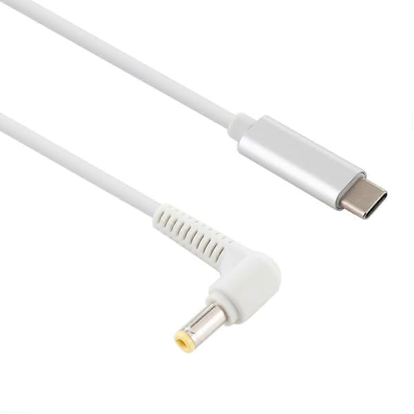 USB-C / Type-C til 5.5 x 2.5mm Laptop Strøm Opladerkabel, Kabellængde: ca. 1.5m Not Specified
