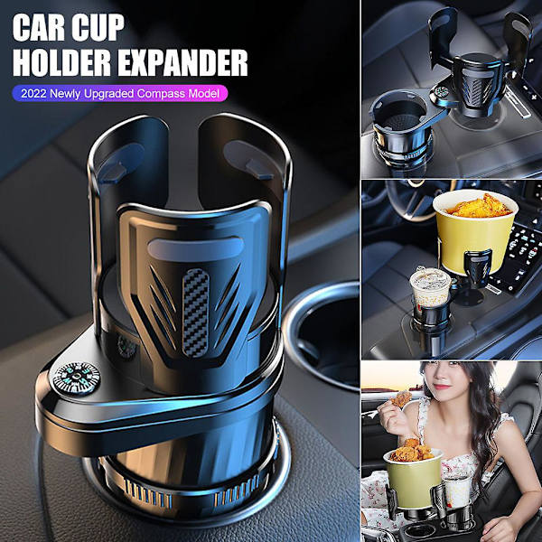 Ny 2 i 1 Multifunktionell Justerbar Bilkoppshållare Expander Kopphållare För En Bil Kopphållare Adapter Organizer Kit| |