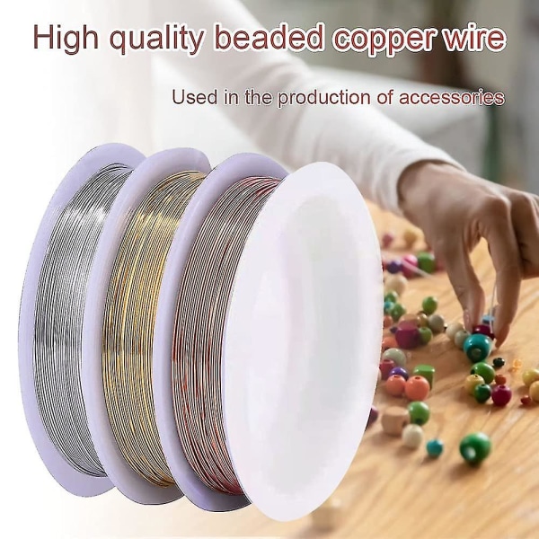 3 Rolls Jewelry Copper Beading Wire For Jewelry Making Supplies Diy Craft