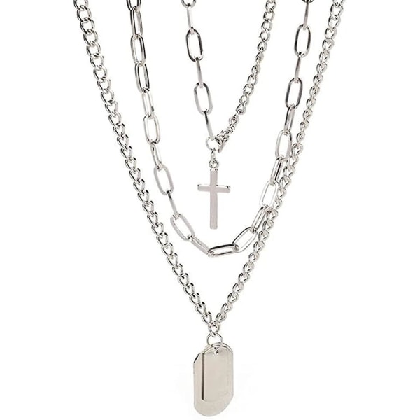 Flerskiktad punkhalsband, punkhalsbandset, flerskiktat hiphop-halsband