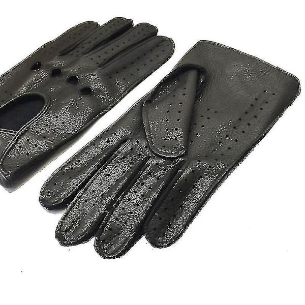 Fashion Herr Deerskin Handskar Körhandske Solid Vuxna Vantar Äkta Äkta Läder Yellow l