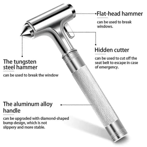 Bilsäkerhetshammare Bil Aluminiumlegering Fönsterglaskross