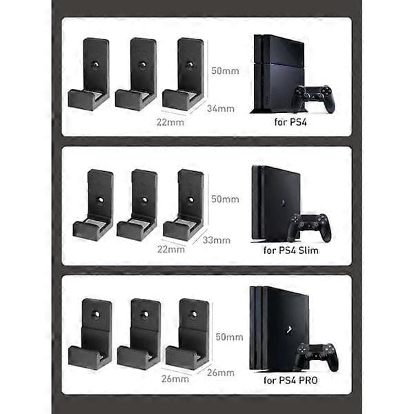 Sopii PS4-konsolin seinätelineeseen, seinäkiinnitys PS4 Pro