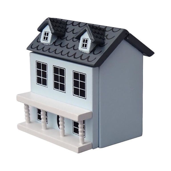 Miniatyrhusmodell Liten Trämodell Dekorativ Modellhus Bedårande Minihus