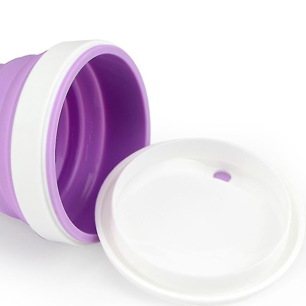 350 ml Folding Silikone Cup BPA Gratis Bærbart Kaffekrus Udendørs Rejser Pink