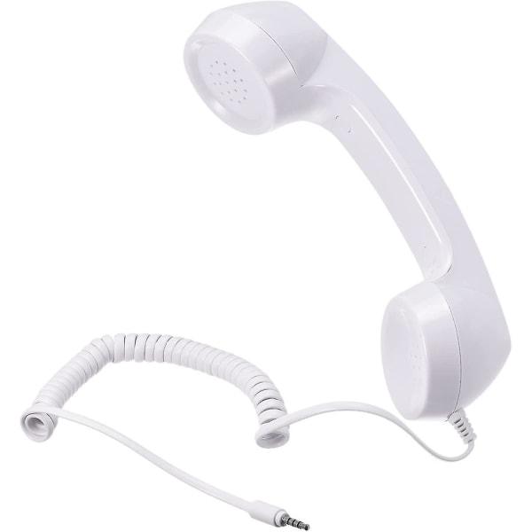 3,5 mm retropuhelinluuri Puhelinvastaanotin mikrofonikaiuttimelle Smoothpink White