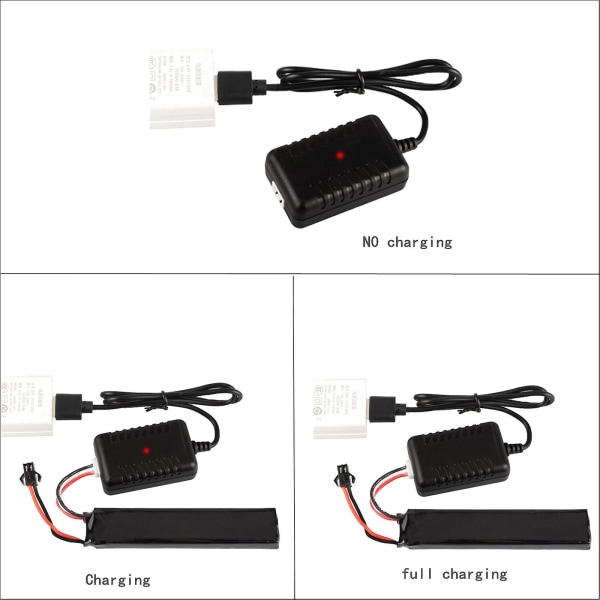 7.4v 2s Lipo batteri USB laddare kabel med 3 stifts kontakt för Rc bil
