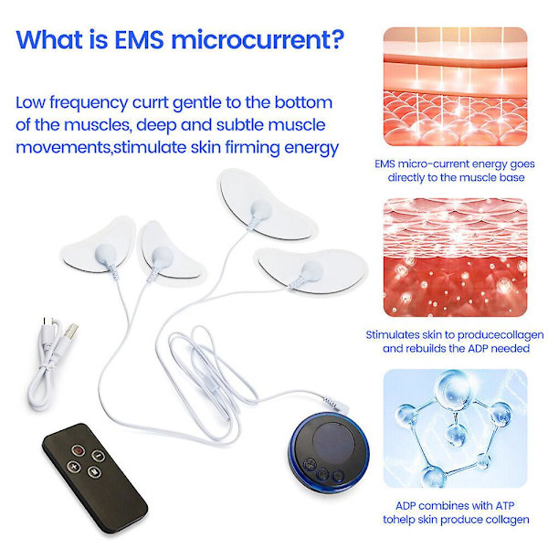 Ems ansiktsmassageapparat lyftström muskel stimulator skönhetsinstrument