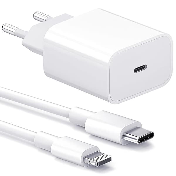 Oplader til iPhone - Hurtigoplader - Strømadapter+Kabel-20W USB-C