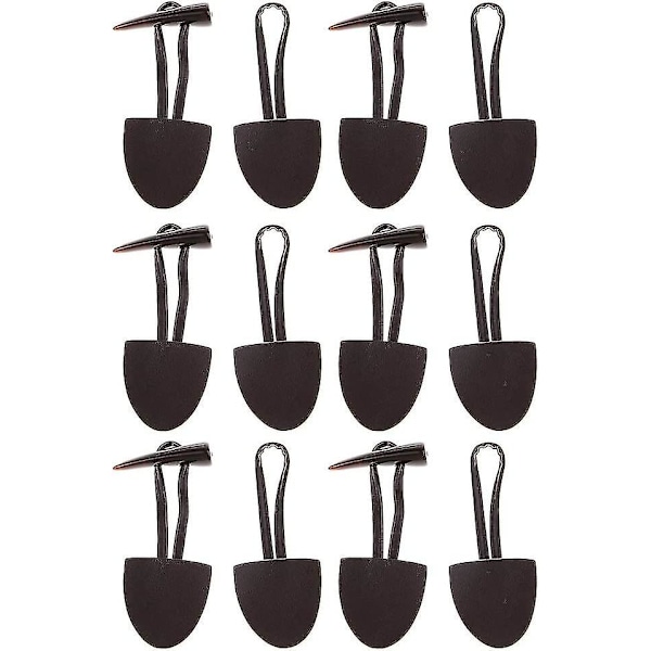 6 par læderknapper Horn Toggle Duffle knapper til frakke kaffespænde spænde Fancy knapper - Brun