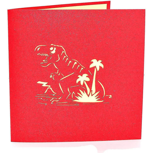 Dinosaur 3d Popup-hilsenskort Blankt kort som passer for de fleste anledninger