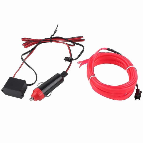 Indvendig dekorativ belysning Auto LED EL Kold Lampe Lysstrimmel Bilmodifikationsdele, Pink