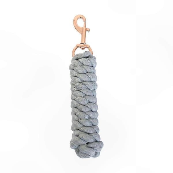 Holdbart hestetrækketov til træning og håndtering Light Grey/Rose Gold 2m