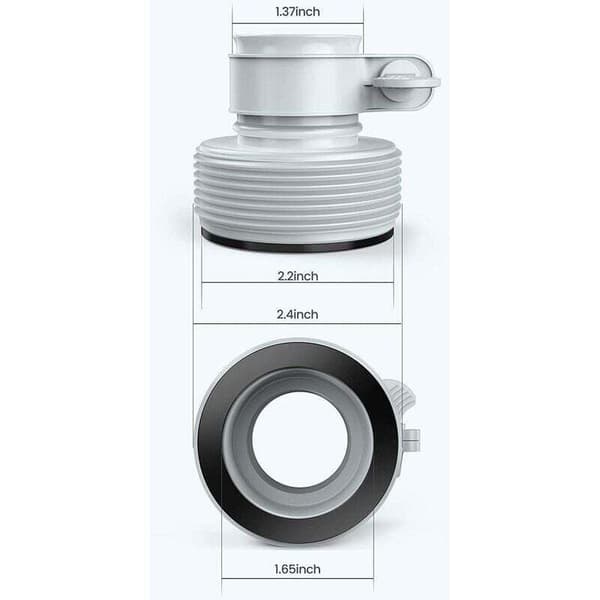 Intex - 29061 - Pakke med 2 adaptere 32-38mm Light grey