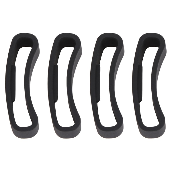 4 stk gummi klokkebånd ringspenne Antifall klokkebånd spenne klokkeringløkke kompatibel for Suunto Core (svart)