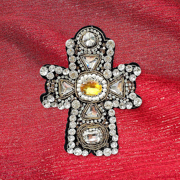 For Kreativ For Rhinestone For Cross Patch Stor For Cross Klær Merke Sy