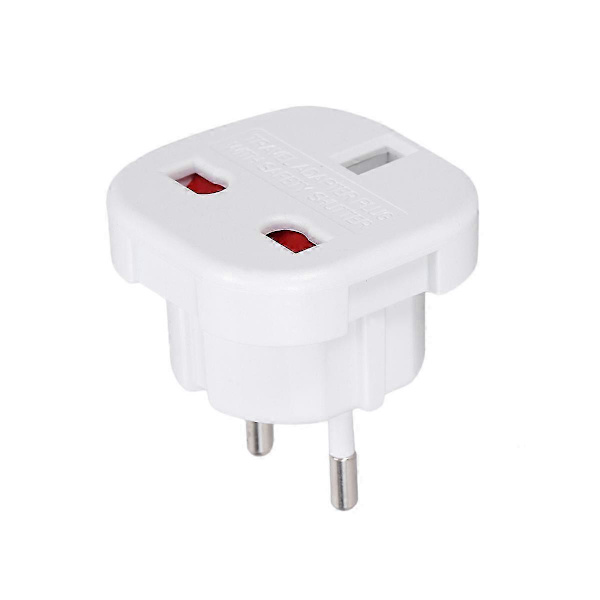 Socket Adapter Plugg Konverter EU Adapter EU Plugg Elektrisk Plugg Adapter White