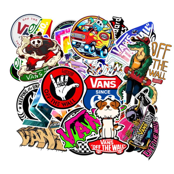 100 st Fashion Graffiti Stickers Vattentät Laptop Bagage Skate multicolor