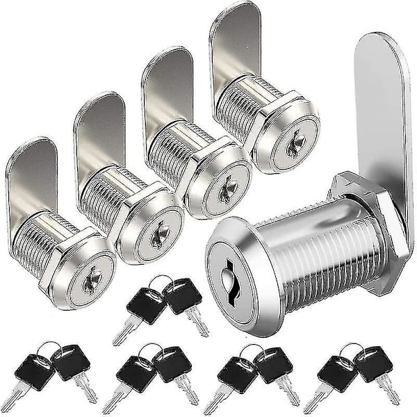 Brevlåda Lås 20mm Brevlåda Lås Med Nycklar För Brevlåda Skåp Låda Skåp (5 Stycken) - Silver