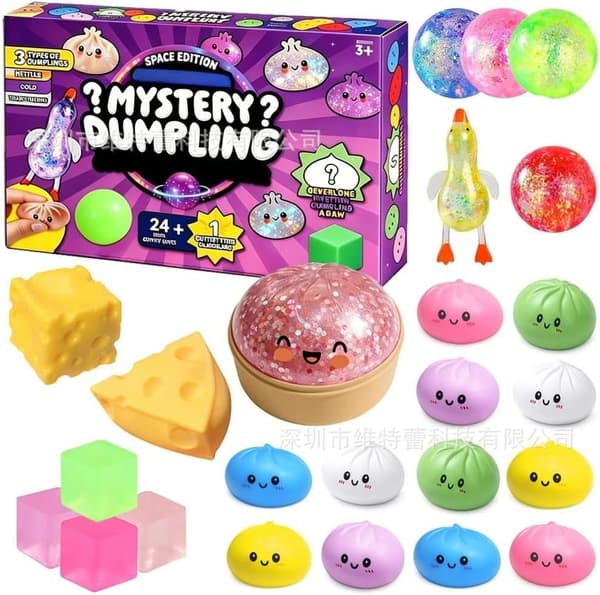 2026 uppsättningar av förpackade maltos dekompression knådning musik SQUSHY FUN BOX ankomstkalenderbullar Section e