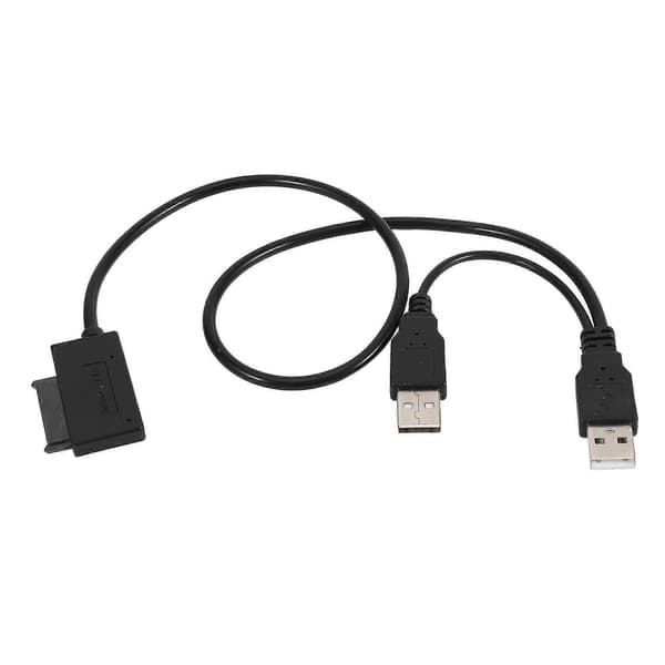 Slim Sata-kabel Usb 2.0 till 7+6 Extern Ström För Laptop Sata-adapter