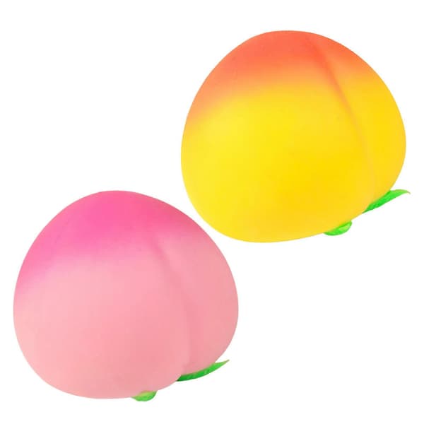 Ferskenformet frugt stressbold, angstlindrende klemmelegetøj til voksne, blød langsom Bundle