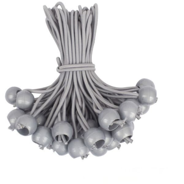 25 pallokuminauhan pakkaus Grey