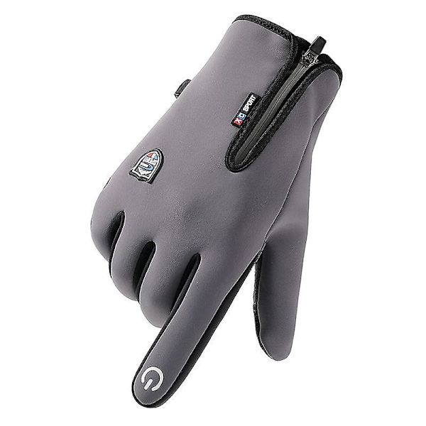 Herr höst och vinter stänksäker vatten sammet termiska halkfria full finger utomhus bergsklättring handskar dam Yd1011 black M