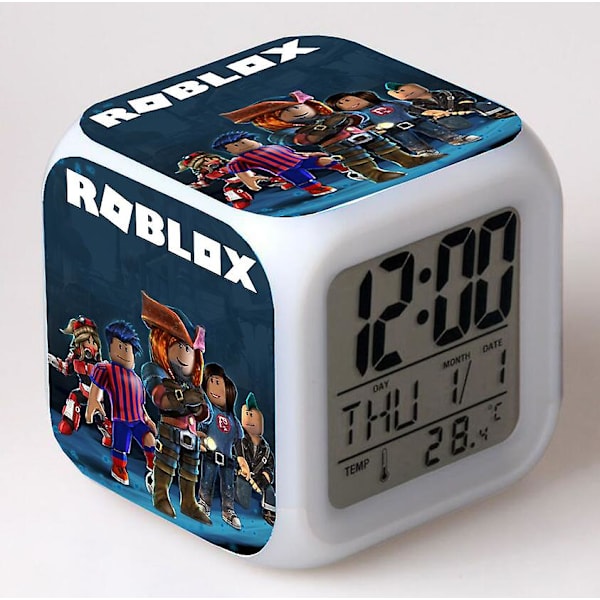 Animasjon Roblox Vekkerklokke Fargerik Lysende Nattlys Student Sengeside Vekkerklokke F