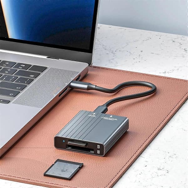 CFexpress Hukommelseskort Type B + Type A USB 3.1 Gen2 10Gbps Kortlæser 43 plastic