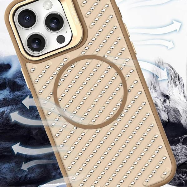 Magnetisk deksel til iPhone 16 Pro Max, PC TPU bakdeksel med hul design og linse-støtte Blue Blue
