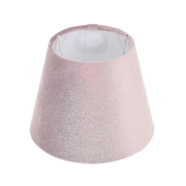 Lyserød fløjl trommeskærm, støvtæt, 17x17x13cm, kompatibel med E27/E14, til stue, 1 pakke