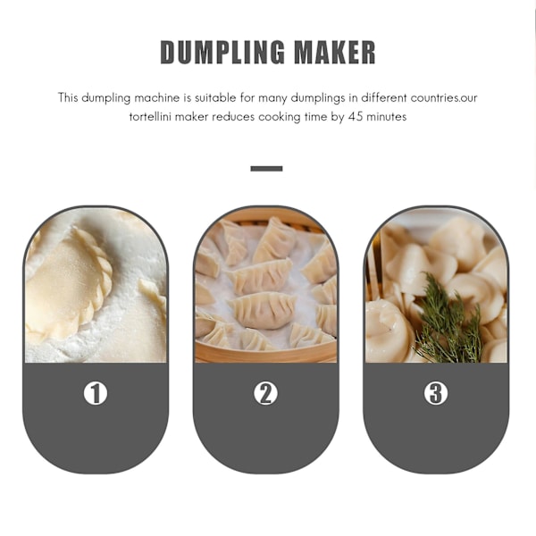 Degknyckare för dumplings, ravioliform för ryska pelmeni, köttform i metall