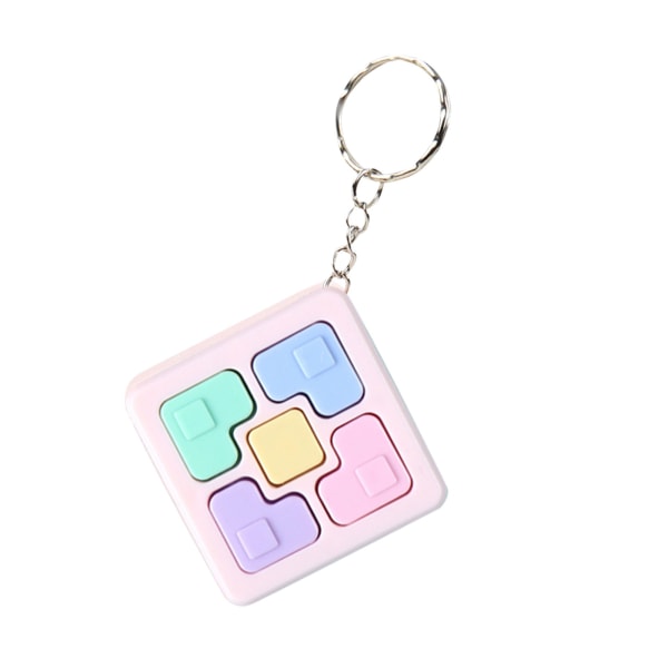 Minnesspel Macaron Mini Square handhållen elektronisk spelkonsol Nyckelring Hängande leksak för pojke och flicka present