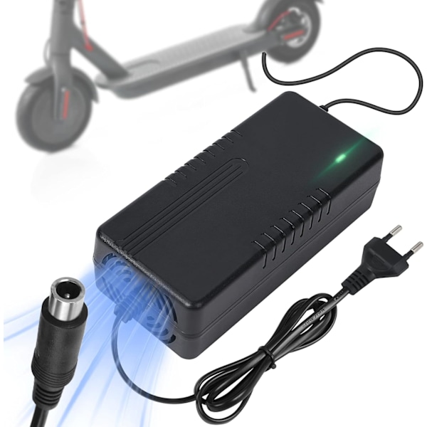 Charger for Xiaomi M365, 42V 2A Power Adapter Charger, Electric Scooter Charger with Fan Radiator, Fast Battery Charger for Xiaomi and Ninebot Scooter