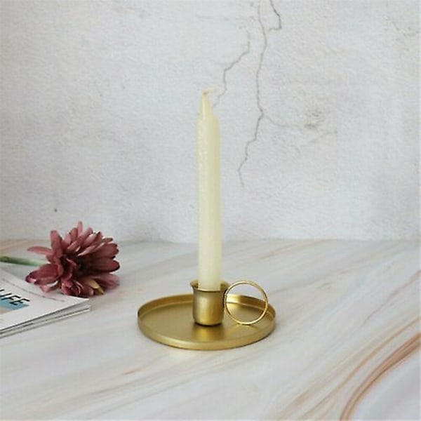 2 kpl Retro metallinen kynttilänjalka kynttilänjalka työpöydän koristeeksi kodin hääkoristeet