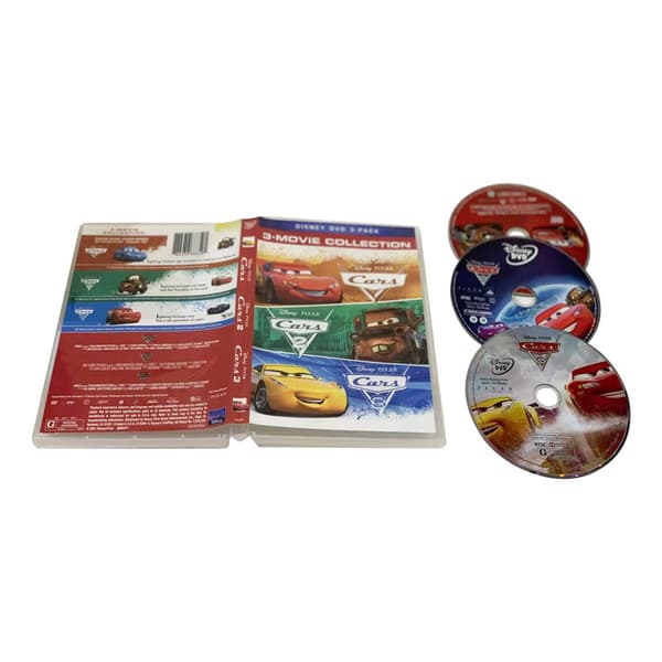 Biler 1-3 Samlerutgave 3DVD med engelsk lyd og undertekster